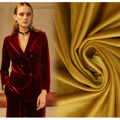 Shiny velvet fabric for long sleeve velvet evening dresses/crushed velvet fabric for kids girls evening dresses